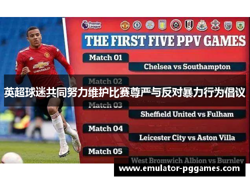 英超球迷共同努力维护比赛尊严与反对暴力行为倡议